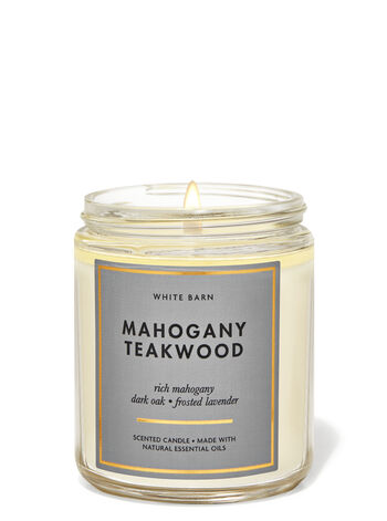 Mahogany Teakwood fragrance Single Wick Candle