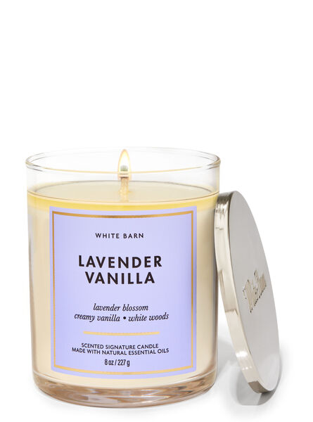 Lavender Vanilla fragrance Signature Single Wick Candle