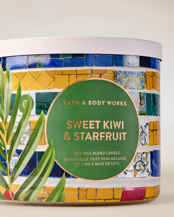 Sweet Kiwi & Starfruit CANDELE/Tutte le Candele/Candela a Tre Stoppini Bath & Body Works