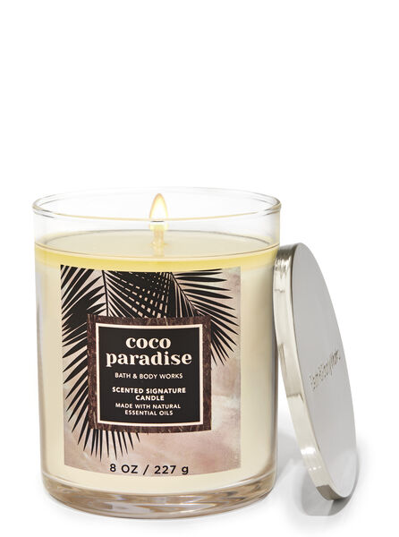 Coco Paradise fragrance Signature Single Wick Candle