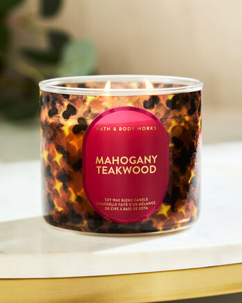 Mahogany Teakwood Home Fragrance/Candles/3-wick candles Bath & Body Works4