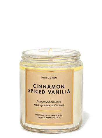 Cinnamon Spiced Vanilla fragrance Single Wick Candle