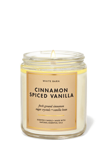 Cinnamon Spiced Vanilla fragrance Single Wick Candle