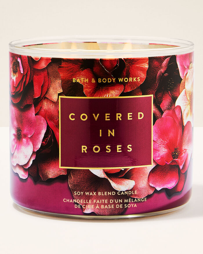 Covered In Roses Home Fragrance/Candles/3-wick candles Bath & Body Works