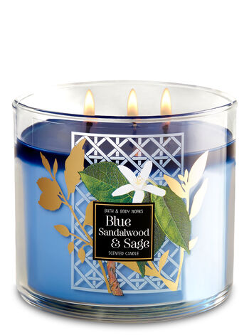 Blue Sandalwood & Sage fragranza 3-Wick Candle