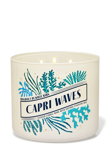 Capri Waves home fragrance candles 3-wick candles Bath & Body Works