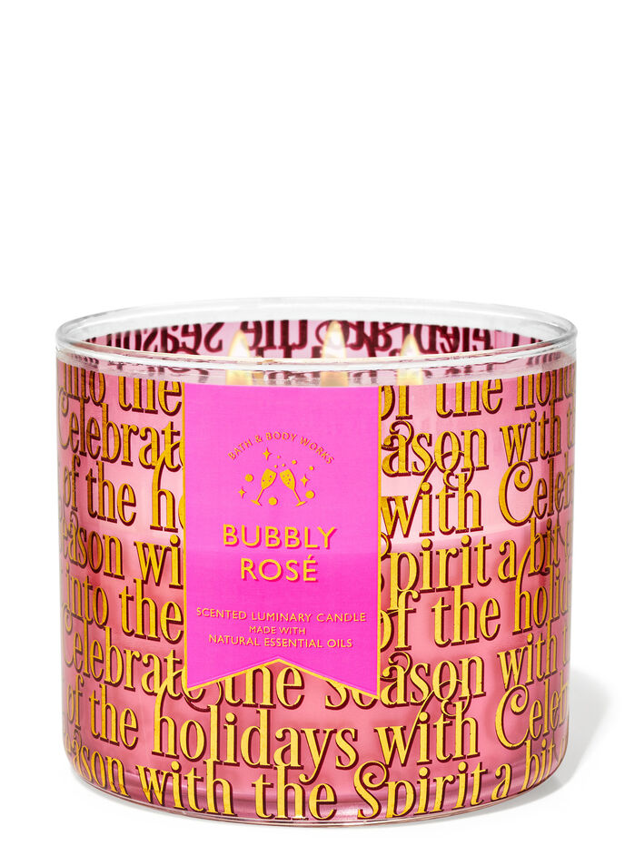 Bubbly Ros&eacute; Home Fragrance/Candles/3-wick candles Bath & Body Works