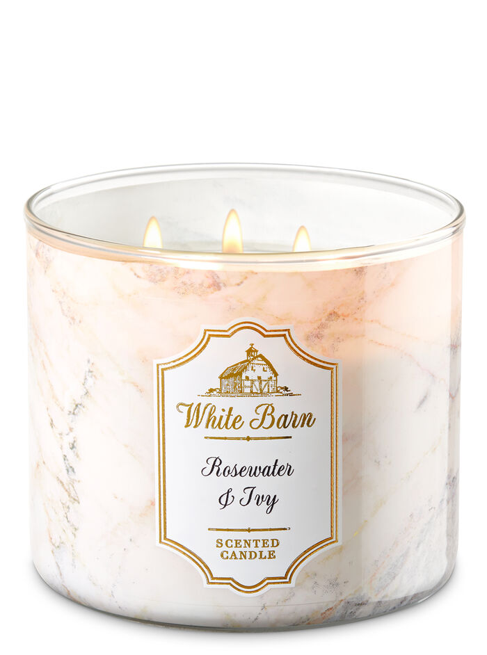 Rose Water & Ivy fragranza 3-Wick Candle
