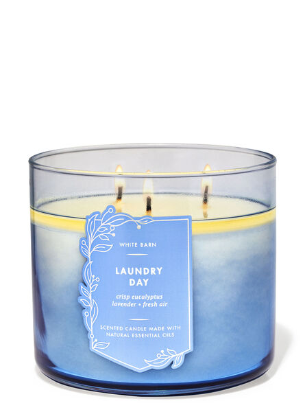 Laundry Day home fragrance featured white barn collection Bath & Body Works