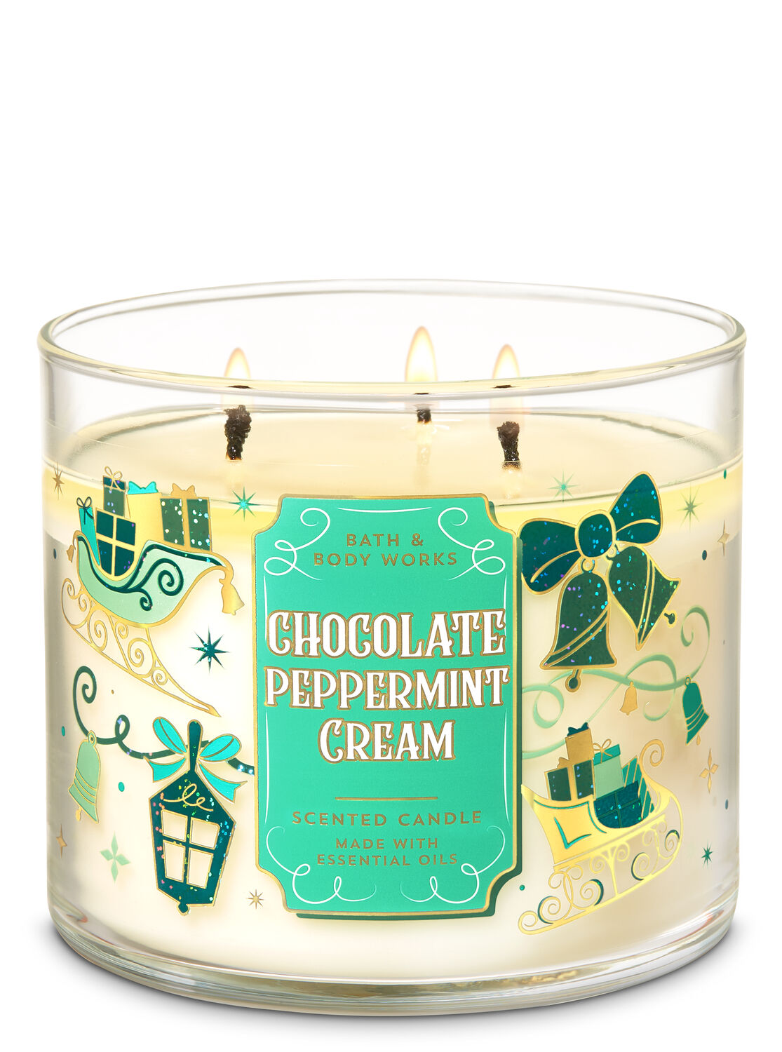 3-Wick Candle Chocolate Peppermint Cream | Bath & Body Works Italy