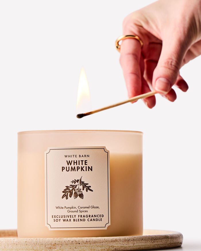 White Pumpkin CANDELE/Tutte le Candele/Candela a Tre Stoppini Bath & Body Works