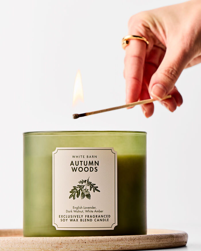 Autumn Woods CANDELE/Tutte le Candele/Candela a Tre Stoppini Bath & Body Works