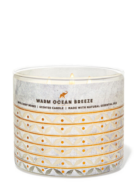 Warm Ocean Breeze fragranza Candela a 3 stoppini