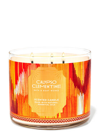 Calypso Clementine profumazione ambiente candele candela a tre stoppini Bath & Body Works1