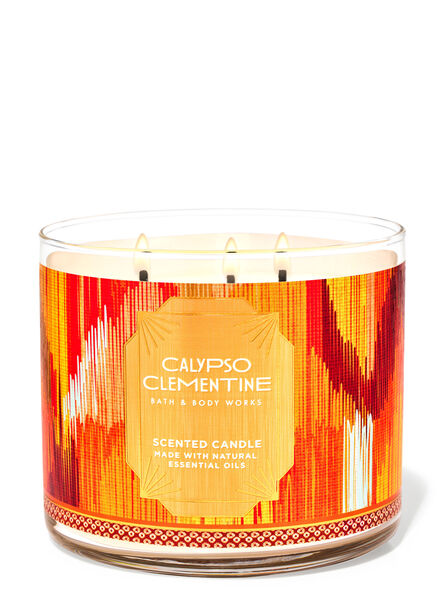 Calypso Clementine profumazione ambiente candele candela a tre stoppini Bath & Body Works