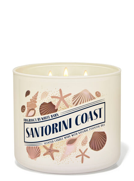 Santorini Coast home fragrance candles 3-wick candles Bath & Body Works