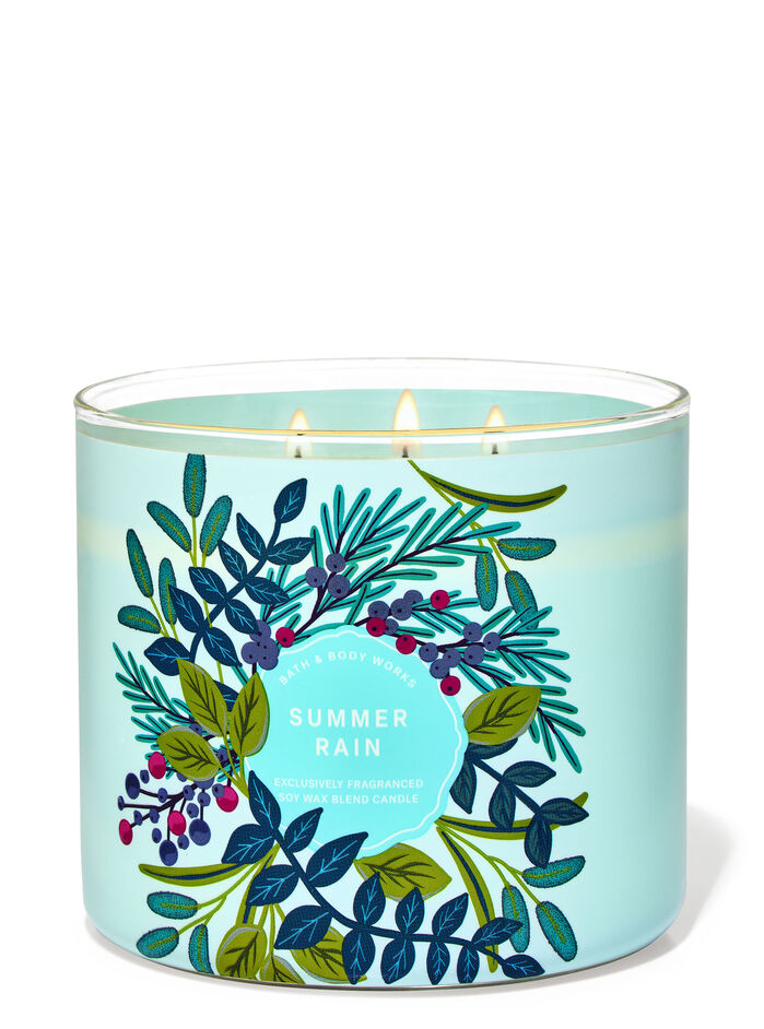 Summer Rain Home Fragrance/Candles/3-wick candles Bath & Body Works