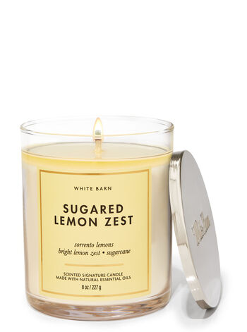 Sugared Lemon Zest home fragrance featured white barn collection Bath & Body Works1