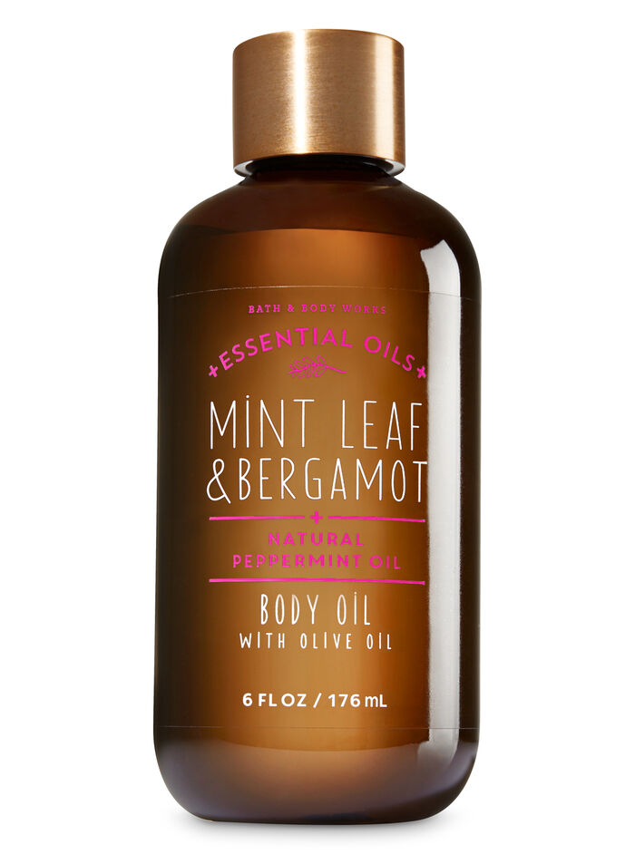 Mint Leaf & Bergamot fragranza Body Oil with Olive Oil