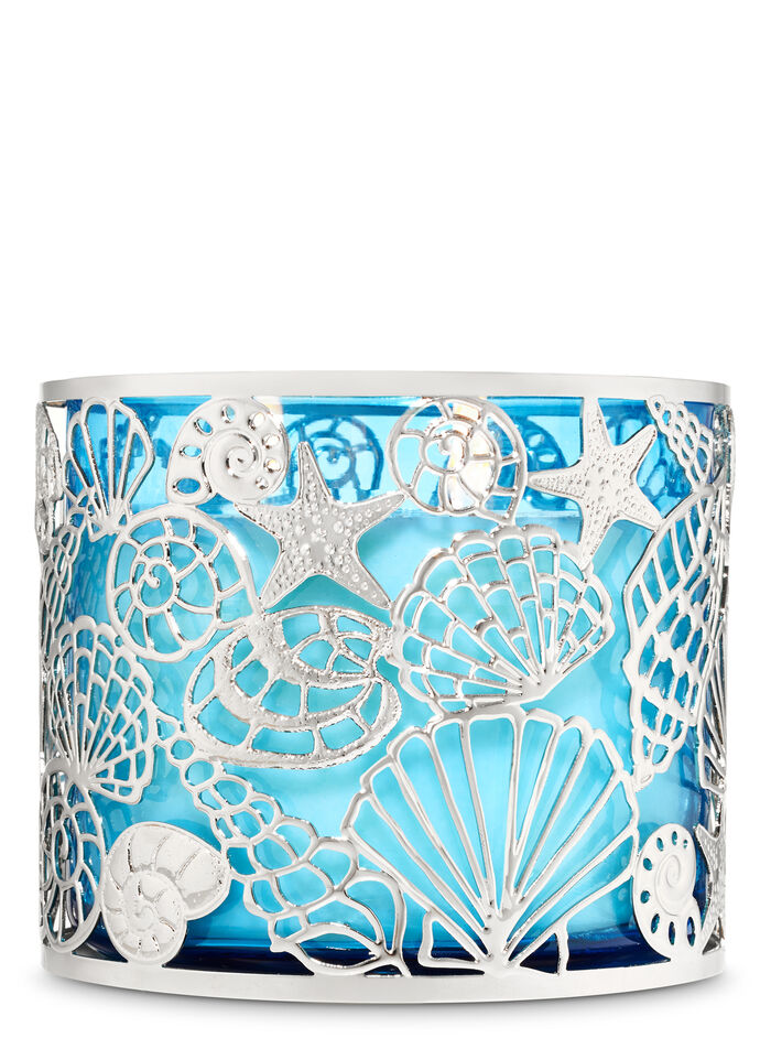 3Wick Candle Holder Sparkling Shells Bath & Body Works