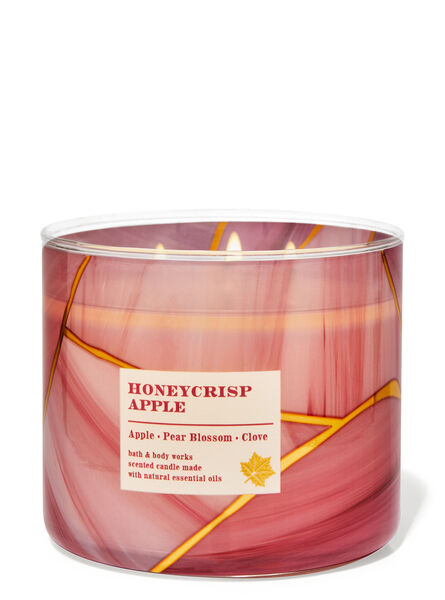 Honeycrisp Apple profumazione ambiente candele candela a tre stoppini Bath & Body Works