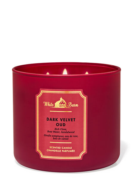 Dark Velvet Oud profumazione ambiente candele candela a tre stoppini Bath & Body Works