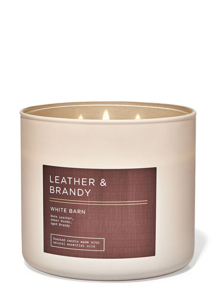 Leather &amp; Brandy profumazione ambiente in evidenza white barn Bath & Body Works