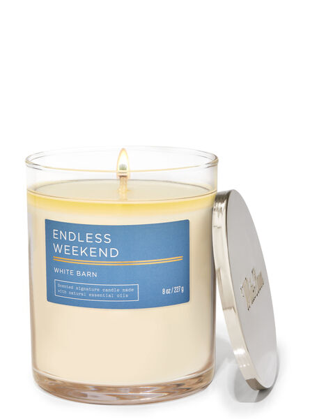 Endless Weekend fragrance Signature Single Wick Candle