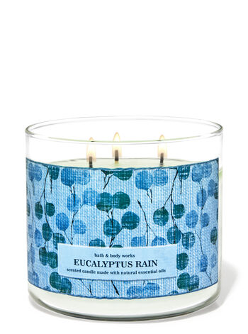 Eucalyptus Rain profumazione ambiente candele candela a tre stoppini Bath & Body Works1