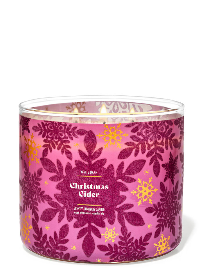 Christmas Cider Home Fragrance/Candles/3-wick candles Bath & Body Works