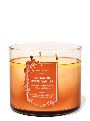 Cinnamon Spiced Vanilla home fragrance featured white barn collection Bath & Body Works1