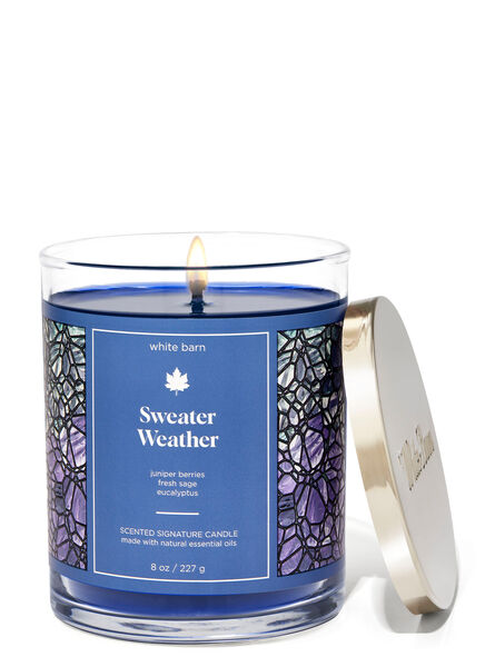 Sweater Weather profumazione ambiente in evidenza white barn Bath & Body Works