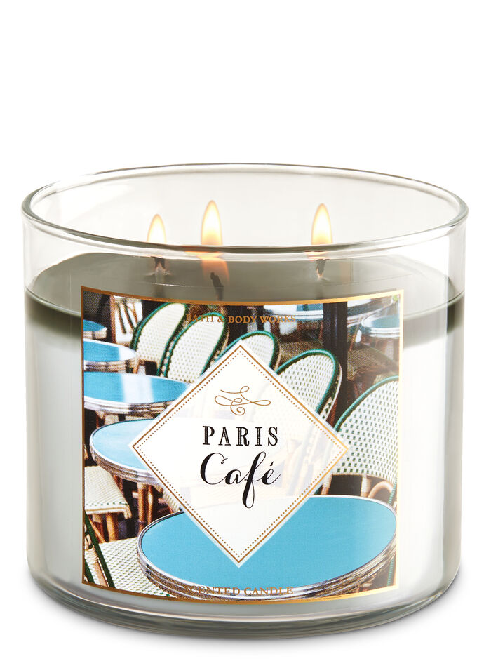 Paris Caf&eacute; fragranza 3-Wick Candle