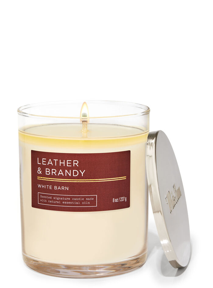Leather &amp; Brandy Home Fragrance/Candles/1-wick candles Bath & Body Works