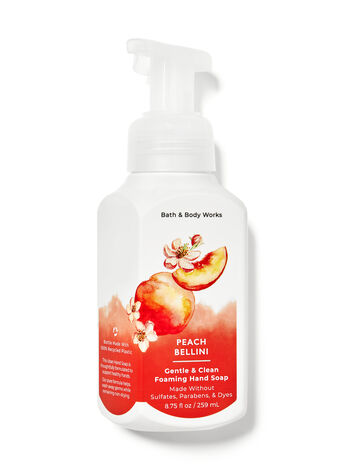 Peach Bellini fragranza Delicato e amplificatore; Sapone per la mano schiumogeno pulito