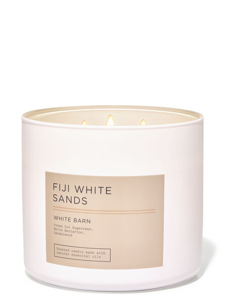 Fiji White Sands home fragrance featured white barn collection Bath & Body Works