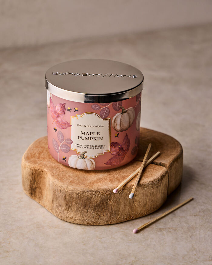 Maple Pumpkin Candele/Tutte le Candele/Candela a Tre Stoppini Bath & Body Works