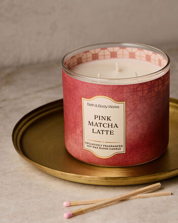 Pink Matcha Latte CANDELE/Tutte le Candele/Candela a Tre Stoppini Bath & Body Works3