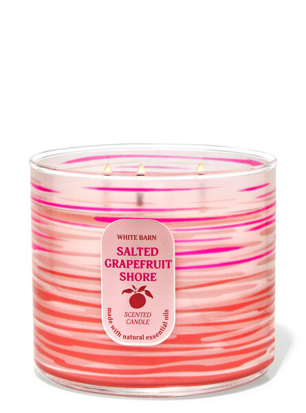 Salted Grapefruit Shore profumazione ambiente candele candela a tre stoppini Bath & Body Works