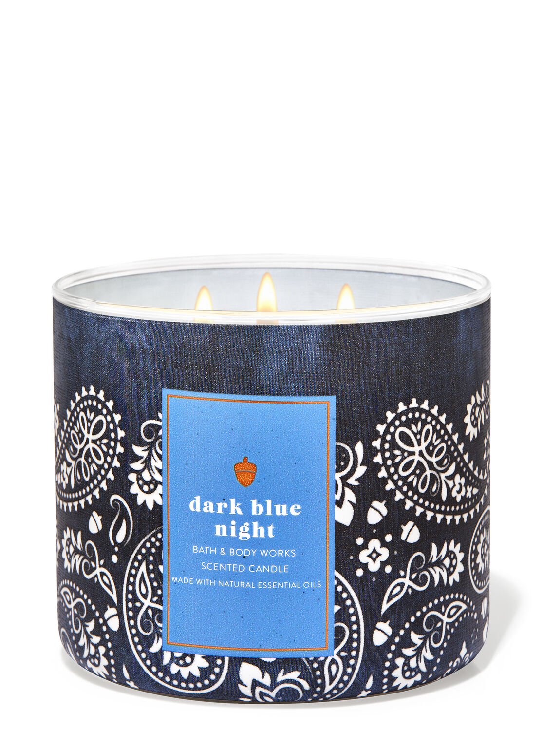 3-Wick Candle Dark Blue Night | Bath & Body Works Italy