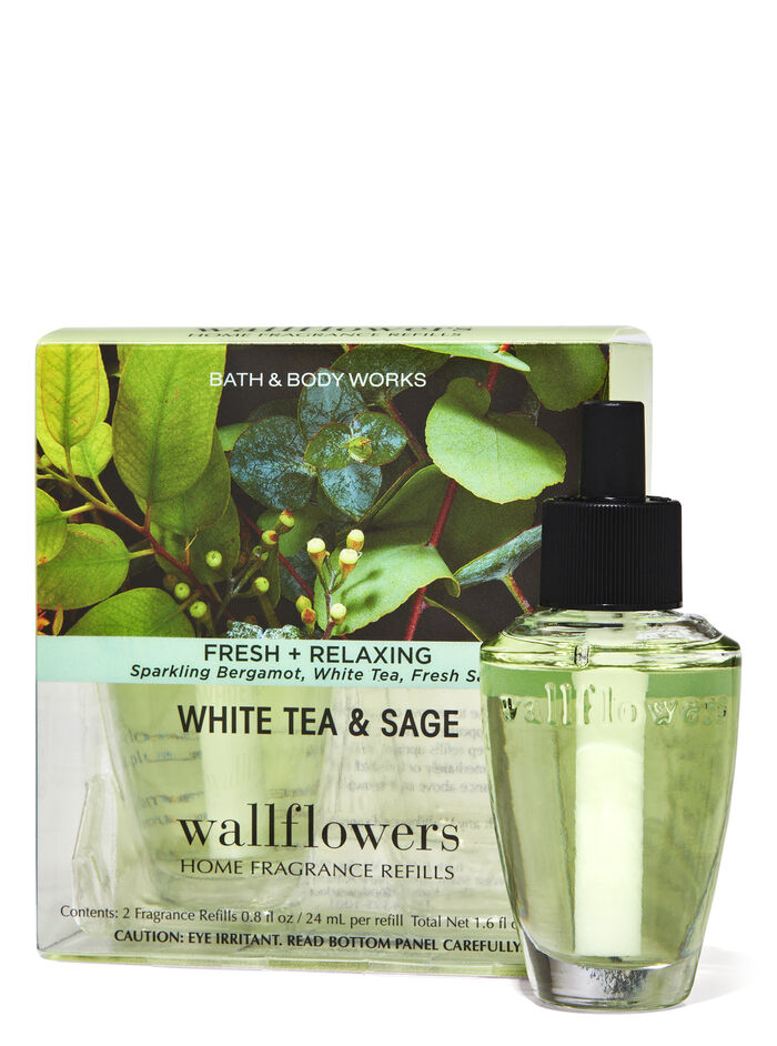 White Tea & Sage home fragrance home & car air fresheners wallflowers refill Bath & Body Works