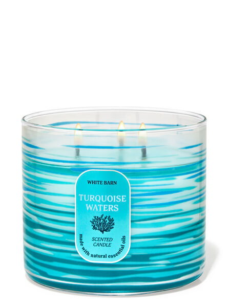 Turquoise Waters home fragrance candles 3-wick candles Bath & Body Works