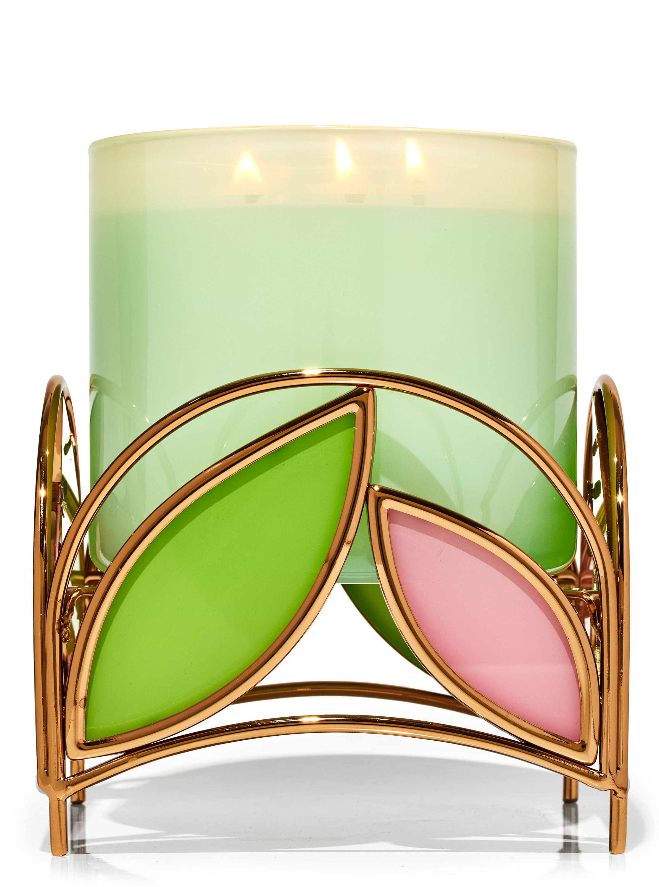 3-Wick Candle Holder Glass Botanical | Bath & Body Works Italy