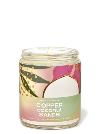 Copper Coconut Sands profumazione ambiente candele candela a uno stoppino Bath & Body Works1