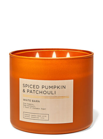 Spiced Pumpkin &amp; Patchouli home fragrance featured white barn collection Bath & Body Works1