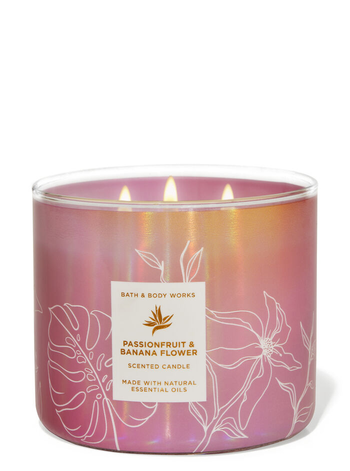Passionfruit & Banana Flower home fragrance candles 3-wick candles Bath & Body Works