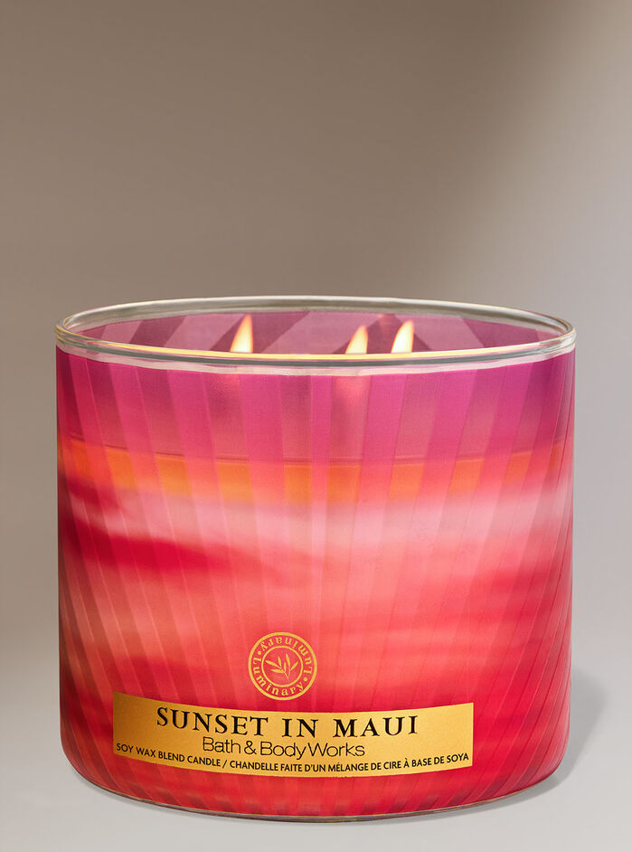 Sunset In Maui Home Fragrance/Candles/3-wick candles Bath & Body Works
