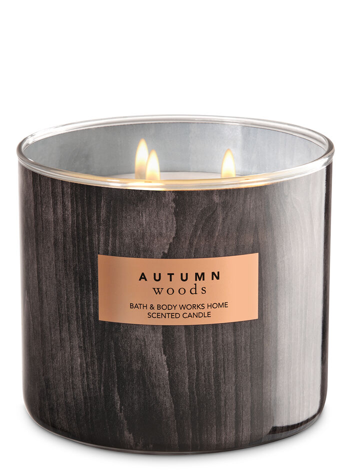 Autumn Woods fragranza 3-Wick Candle