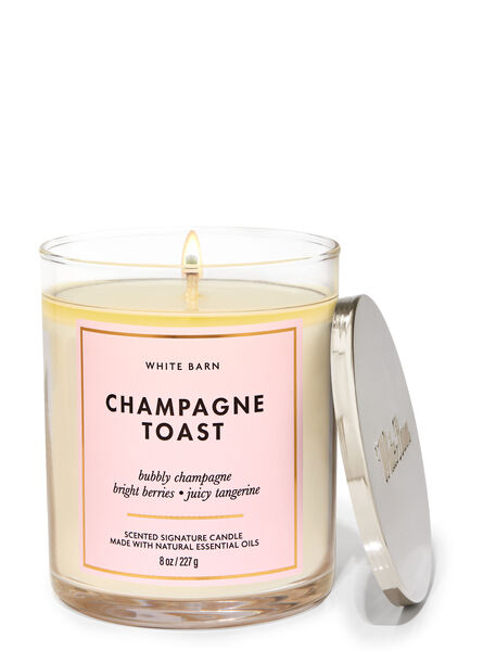 Champagne Toast fragrance Signature Single Wick Candle