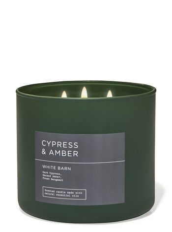 Cypress & Amber fragranza Candela a 3 stoppini